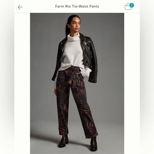 Farm Rio NWT Tie Waist Pants